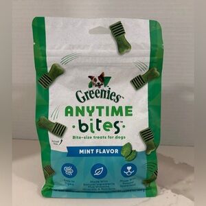 New Sealed Greenies Anytime Bites Mint Flavor Dog Treats; Size 24oz/1.5lbs